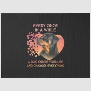 Papel De Seda Sempre que o cão entra na sua vida