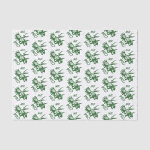Papel De Seda Senhor Verde Pro Tricerátops Matados Antigos