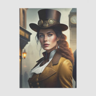 Papel De Seda Senhora Steampunk em Londres