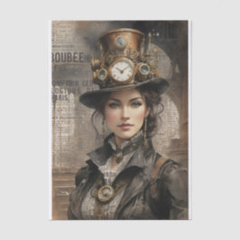 Papel De Seda Senhora Steampunk, Mulher Vitoriana Ephemera
