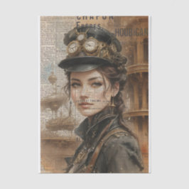 Papel De Seda Senhora Steampunk, Mulher Vitoriana Ephemera