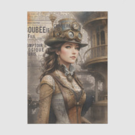 Papel De Seda Senhora Steampunk, Mulher Vitoriana Ephemera
