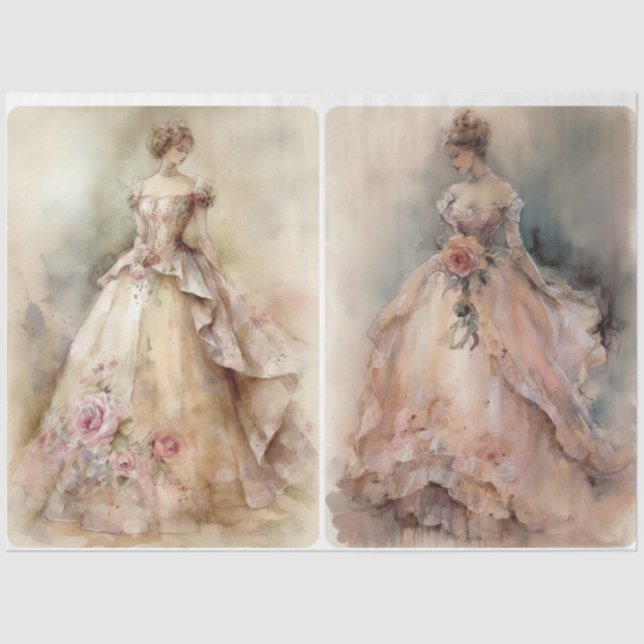 Papel De Seda Senhoras em Espera (Frente )