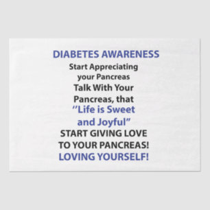 Papel De Seda Sensibilização para o diabetes