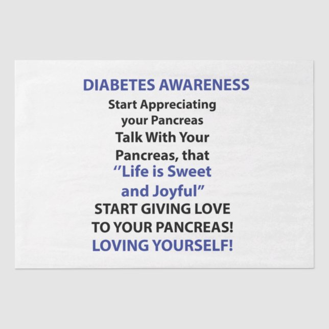 Papel De Seda Sensibilização para o diabetes (Frente )