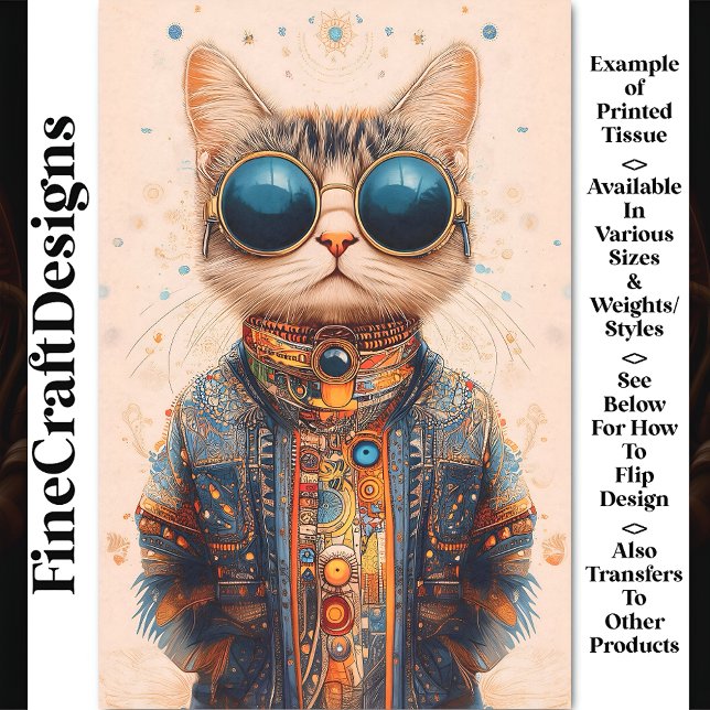 Papel De Seda Separação Cyberpunk Cat BC5, Legal e cúbica, muito (Criador carregado)