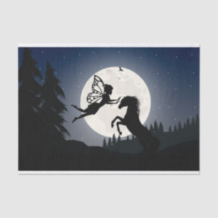 Papel De Seda Separação da Colina da Floresta Moon Silhouette Ho