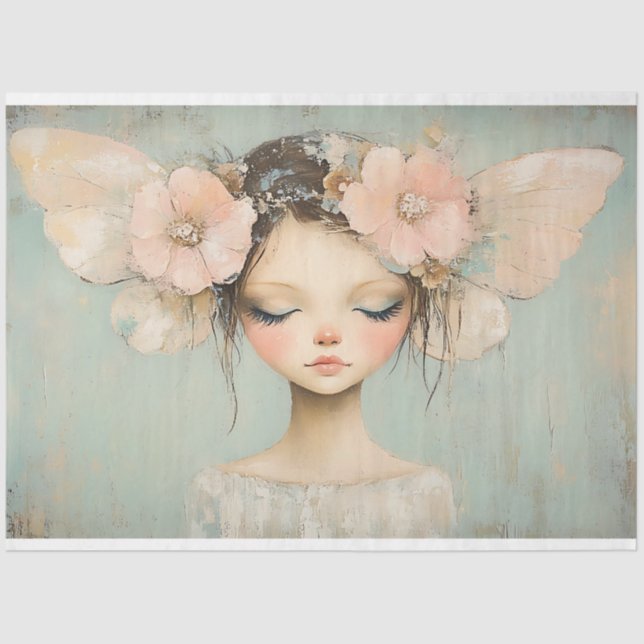 Papel De Seda Separação das Asas da Borboleta Fada Fábrica de Wh (Frente )