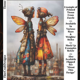 Papel De Seda Separação das Fadas Estampadas Cónicas Coloutas EK