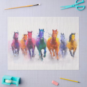 Papel De Seda Separação de Cavalos de Galopagem do Espectro Selv