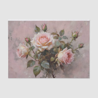 Papel De Seda Separação de Cor da Água das Rosas Rosa