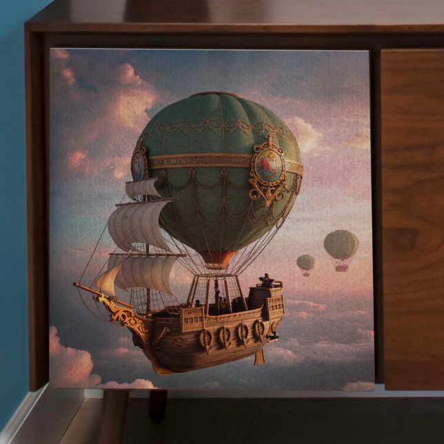 Papel De Seda Separação de Embarcação Voadora Steampunk (Criador carregado)