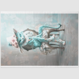 Papel De Seda Separação de Gatos De Olhos Azuis, De Chá, De Cére