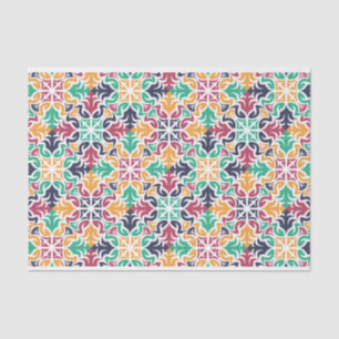 Papel De Seda Separação de padrões geométricos coloridos