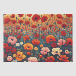 Papel De Seda Separação de Pintura de Campo Vermelho
