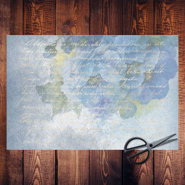 Papel De Seda Separação de Populações de Aquarela Floral Azul (Criador carregado)