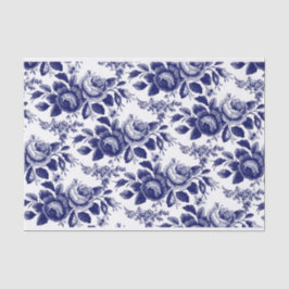 Papel De Seda Separação de rosas azuis e abelhas