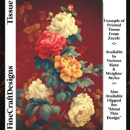 Papel De Seda Separação DM6RF Colorida Estilo de Vintagem