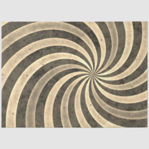 Papel De Seda Sepia espiral padrão, presentes de raspagem