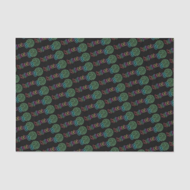 Papel De Seda Sequin Glow Knitting (Frente )