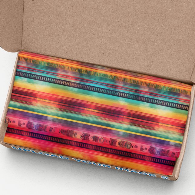 Papel De Seda Serape Watercolor Fiesta Mexicano Blanket (Criador carregado)
