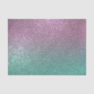 Papel De Seda Sereia Cor de Rosa Verde Esbranquiçada Brilhante
