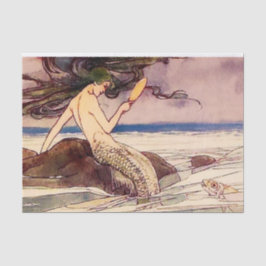 Papel De Seda "Sereia" Fada Arte por Alice B Woodward