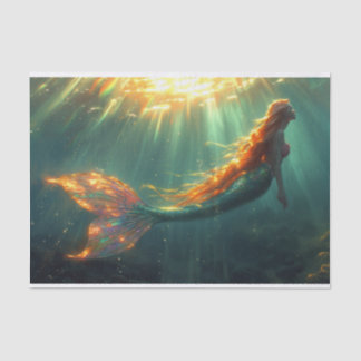Papel De Seda Sereia Opalescente atordoante em eixos de luz sola