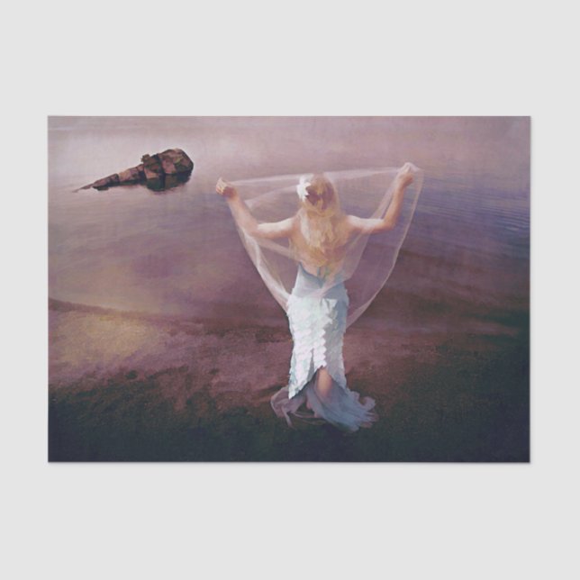 Papel De Seda Sereia Por Mar Roxo-Náutico (Frente )