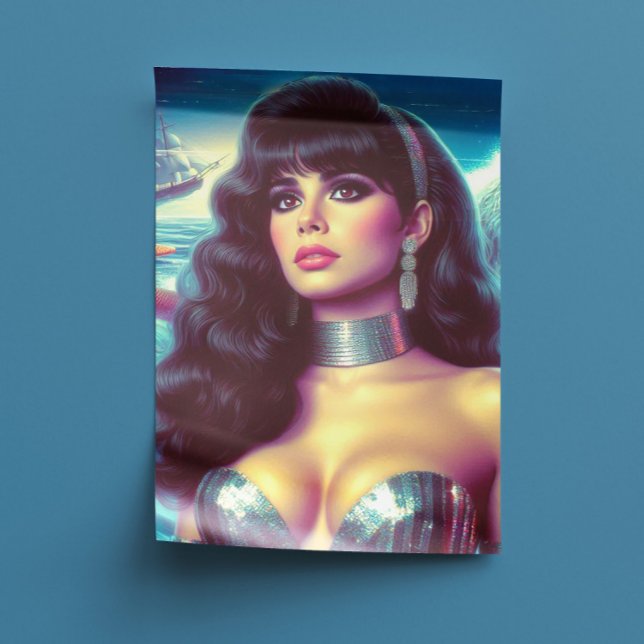 Papel De Seda Sereia Retro Pin-up (Criador carregado)