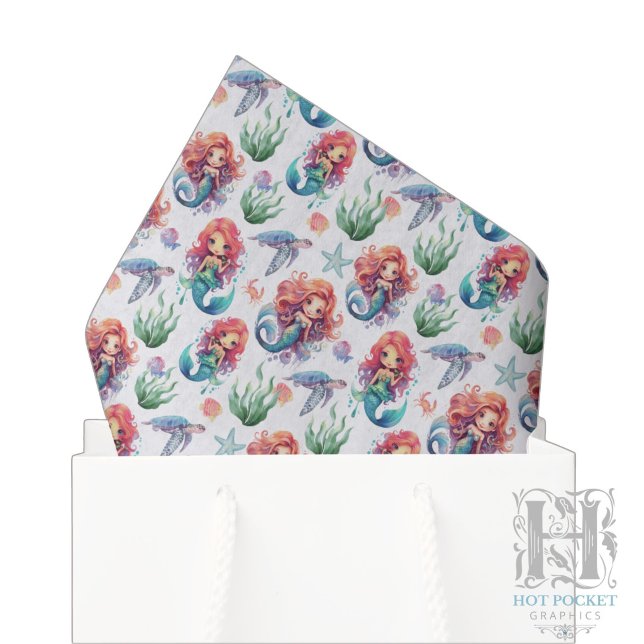 Papel de Seda Sereia Vermelha (Criador carregado)