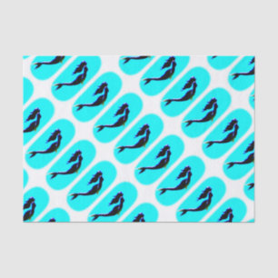 Papel De Seda sereias pretas que nadam