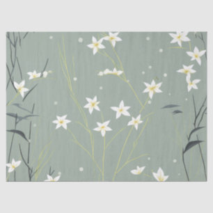 Papel De Seda Serena Flor de Bambu Asiática (8)