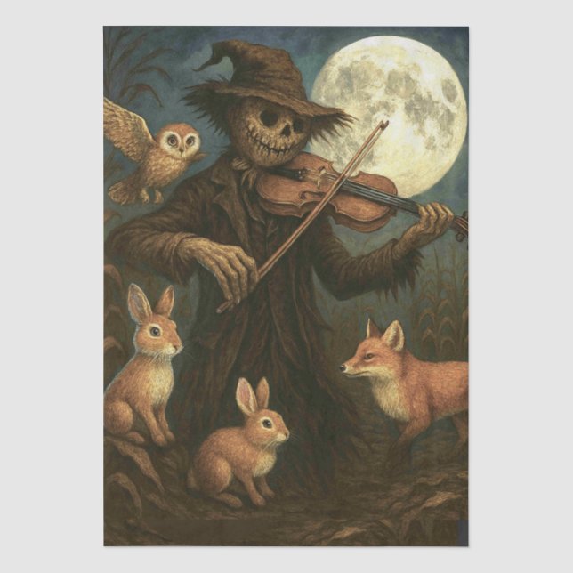 Papel De Seda Serenata de espantalho de lua (Frente )