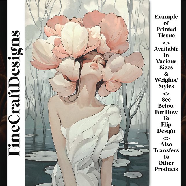 Papel De Seda Serene Eethal Woman Coral, Cream CB9 Desligamento (Criador carregado)