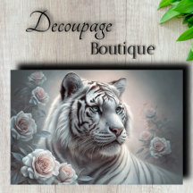 Serene Tiger Decoupage