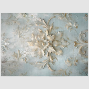 Papel De Seda Série 11 de Design Romance Azul Antigo