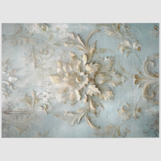 Papel De Seda Série 11 de Design Romance Azul Antigo
