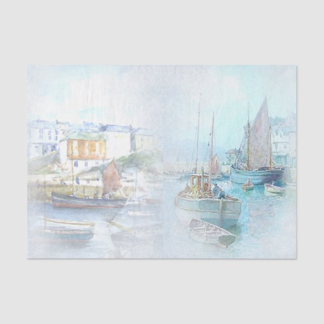Papel De Seda Série 4 de Design de Porto Náutico (Frente )