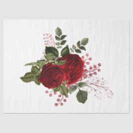 Papel De Seda Série Abelha Rosa Vermelha Design 71