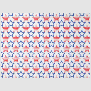 Papel De Seda Série América Vermelha, Branca e Azul Design 15