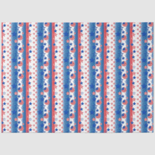 Papel De Seda Série América Vermelha, Branca e Azul Design 25