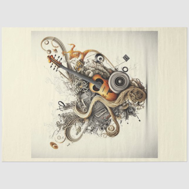 Papel De Seda Série Anatomia da Música Design 2 (Frente )