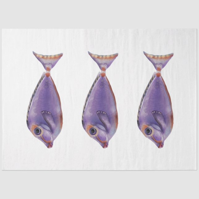 Papel De Seda Série Aquarela Subaquática Design 12 (Frente )