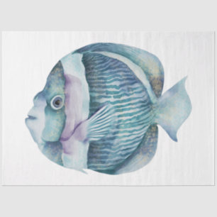Papel De Seda Série Aquarela submarina Design 27