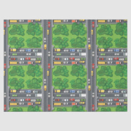 Papel De Seda Série Áreas Automóveis e Edifícios Design 6