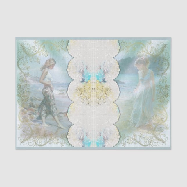 Papel De Seda Série Beach Beauty Design 7 (Frente )