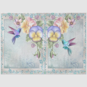 Papel De Seda Série Beija-flores Design 1