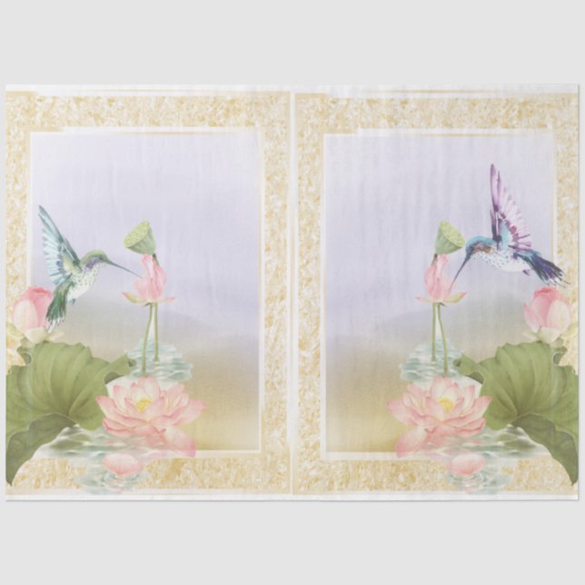 Papel De Seda Série Beija-flores Design 2 (Frente )