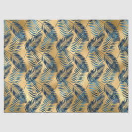 Papel De Seda Série Blue and Gold Leopard Design 11